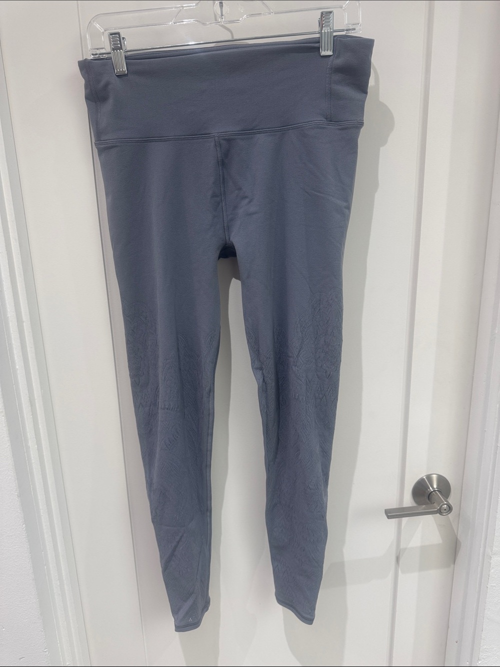 Lululemon High-Waist Textured Leggings - Slate Grey - Size 12